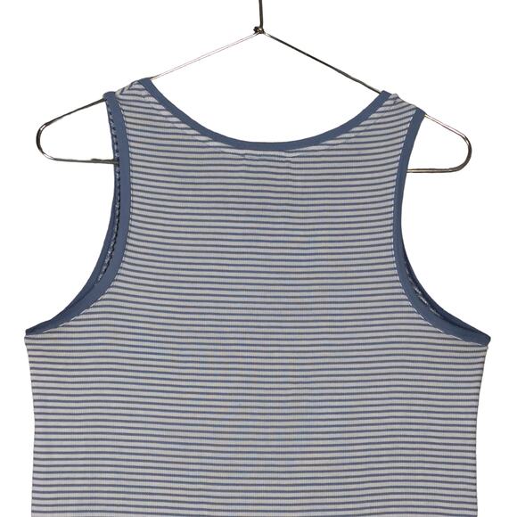 Paige Light Blue Striped Ribbed Tank Top Size XS - Picture 4 of 7
